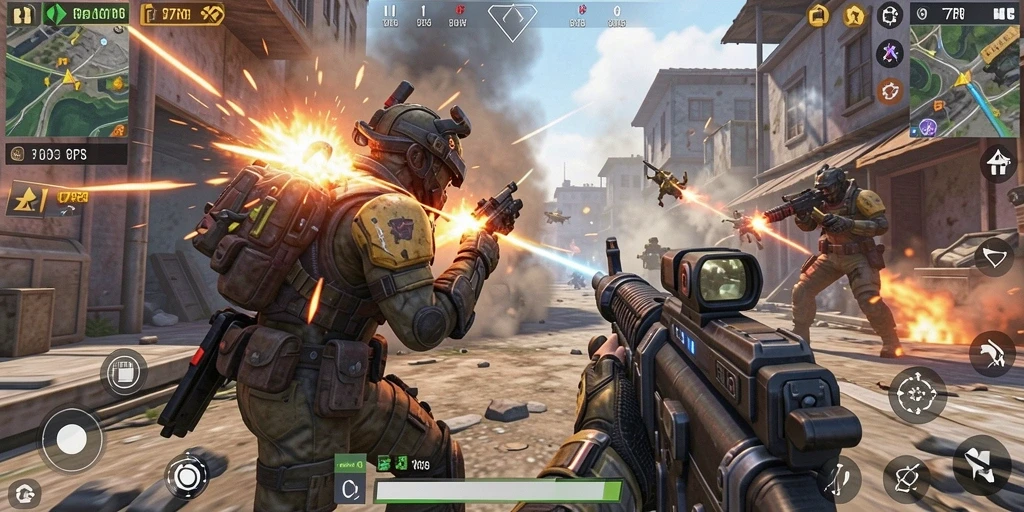 Gameplay mendebarkan di medan perang 77RP.