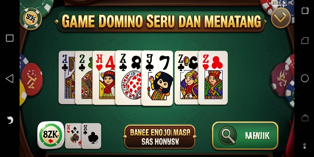 Tampilan gameplay seru di aplikasi 8ZK Domino.