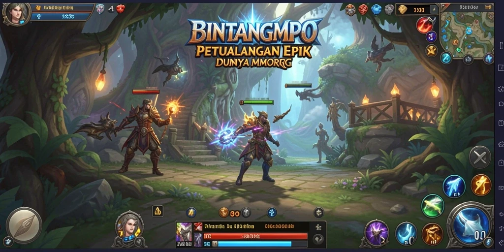 Tangkapan layar menampilkan aksi seru dalam gameplay BINTANGMPO.