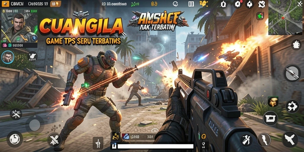 Screenshot menunjukkan aksi menegangkan dalam gameplay TPS CUANGILA.