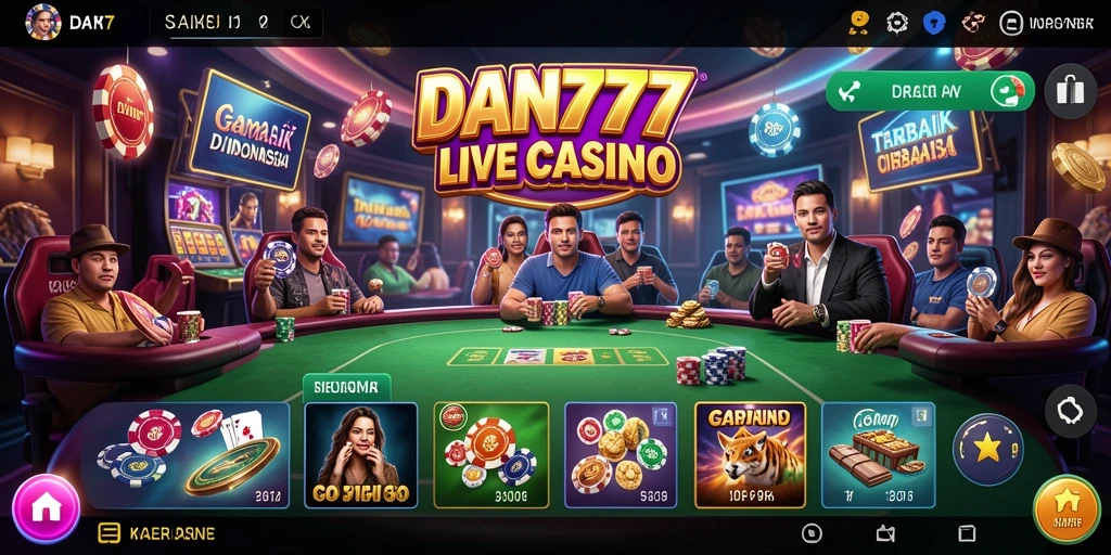 Tampilan permainan Live Casino yang mendebarkan dan interaktif.