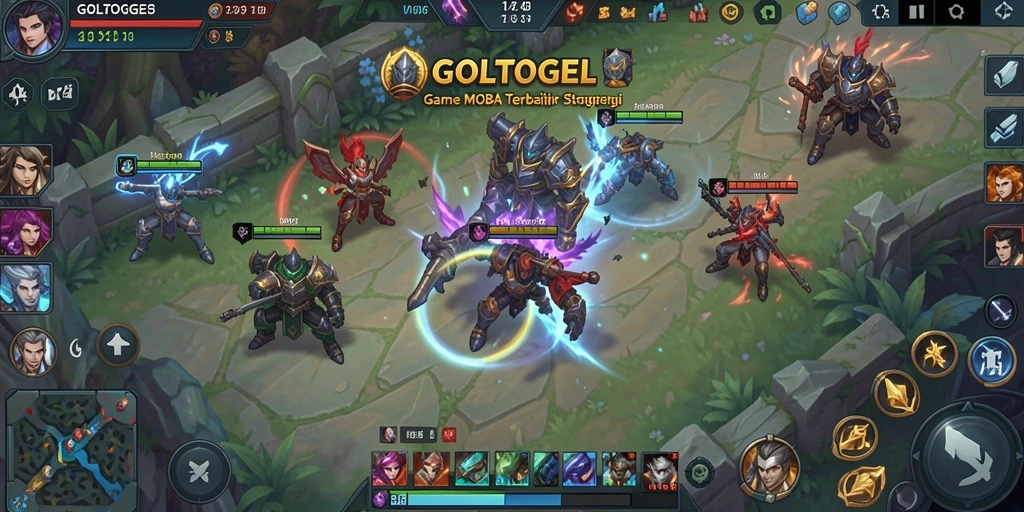 Tampilan gameplay GOLTOGEL yang epik dan strategis.