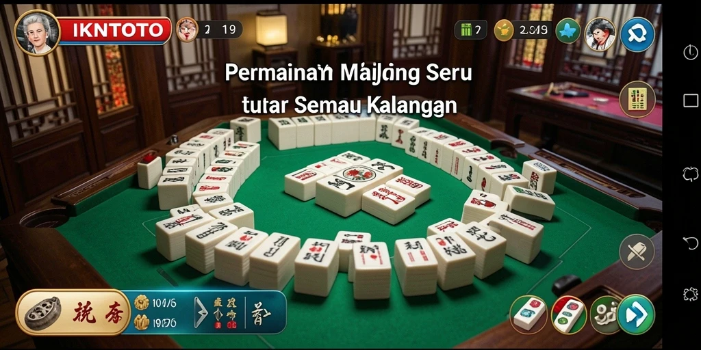 Screenshot gameplay IKNTOTO menampilkan aksi seru permainan Mahjong.