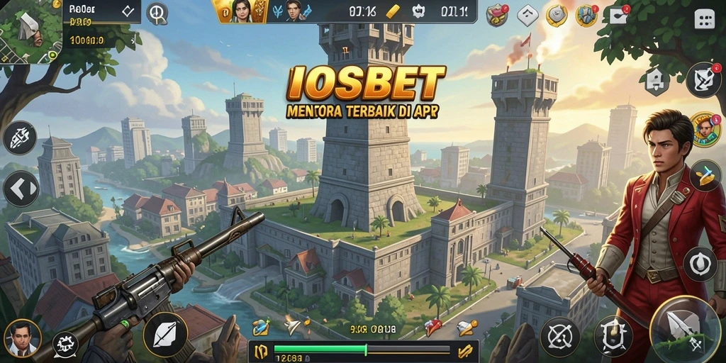 Tampilan gameplay menegangkan dari IOSBET dalam kategori Tower Defense.