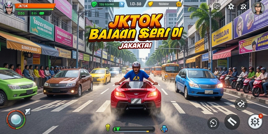 Tampilan mendebarkan dari balapan hujan di JKTOK dengan mobil-mobil canggih.