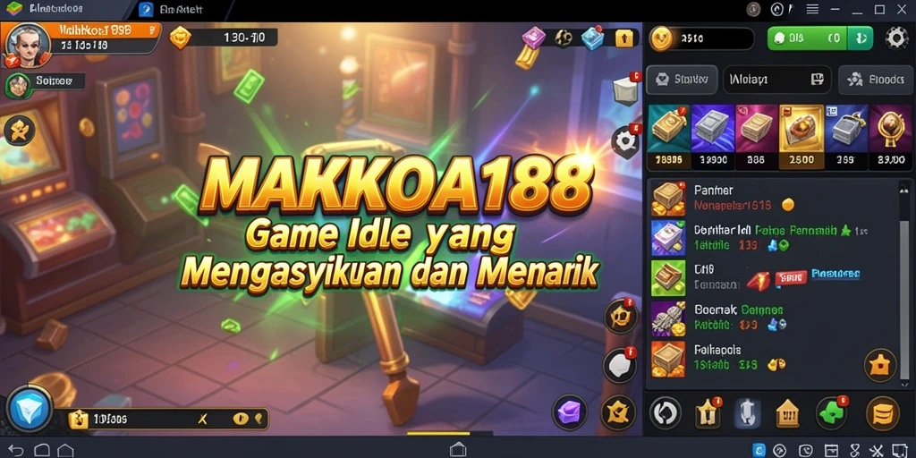 Tampilan gameplay <strong>MAHKOTA188</strong> yang menakjubkan dalam suasana Idle.