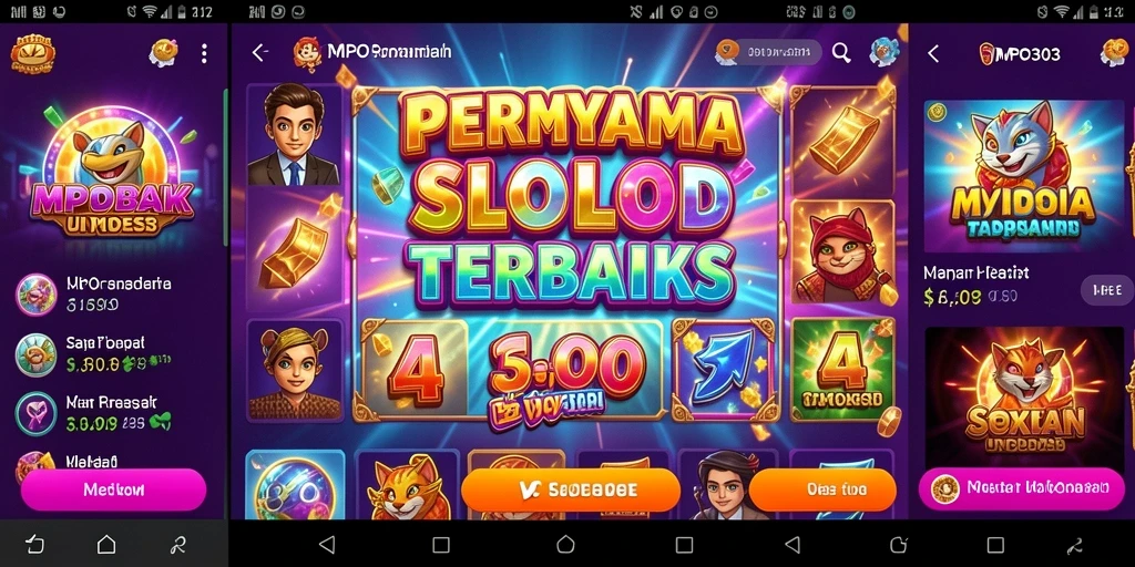 Tampilan gameplay seru dengan mesin slot yang beragam.