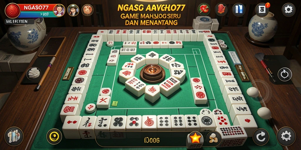 Tampilan menarik gameplay Mahjong NGASO77.
