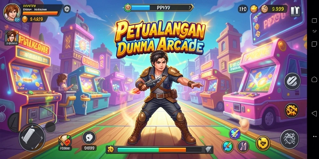 Screenshot menampilkan aksi seru dalam gameplay Arcade PPV99.