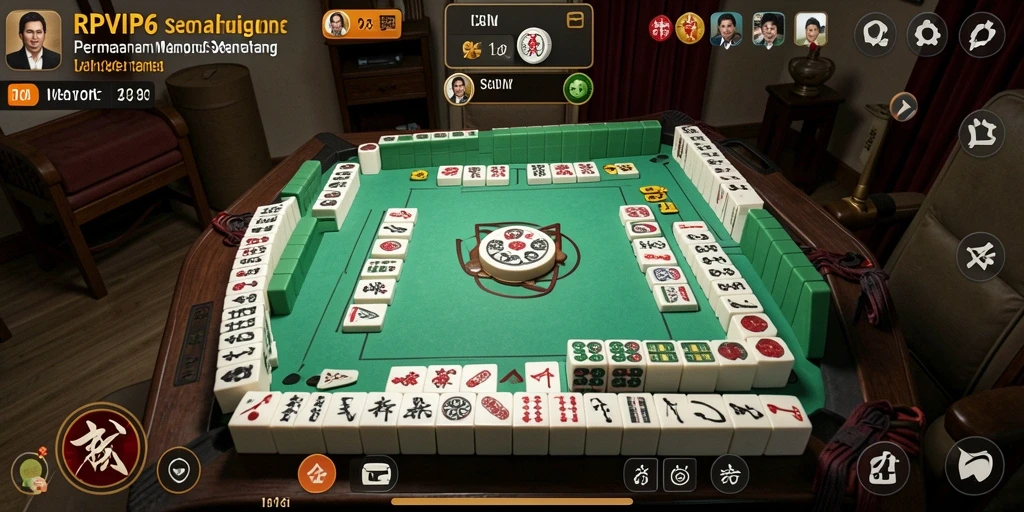Screenshot utama RPVIP6 menampilkan gameplay seru Mahjong.