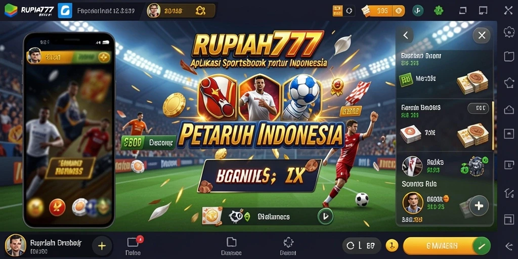 Tampilan menarik dari aplikasi RUPIAH777 saat melakukan taruhan olahraga.