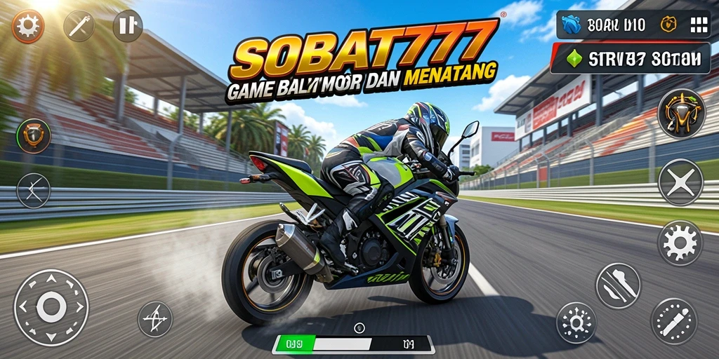 Screenshot gameplay seru di balapan motor SOBAT777.