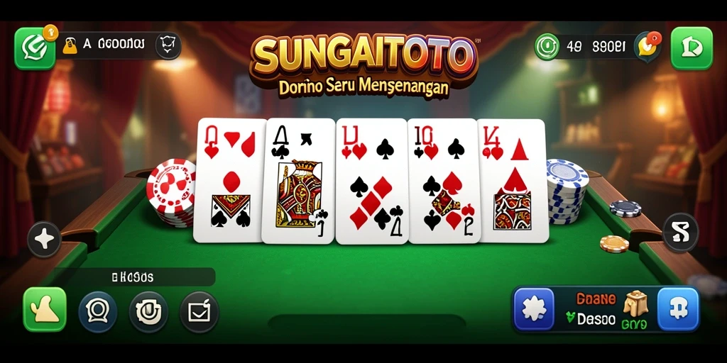 Tangkapan layar gameplay SUNGAITOTO yang menampilkan aksi seru Domino.