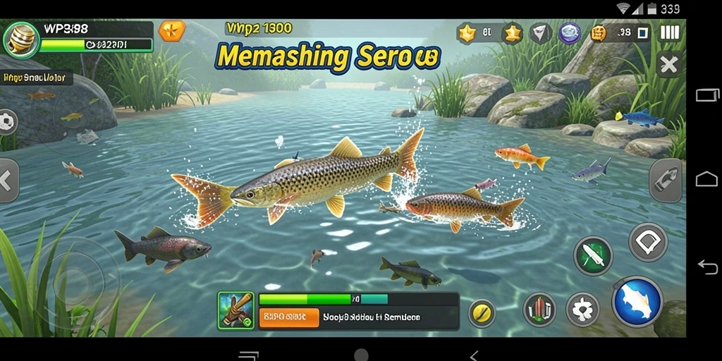 Gameplay WP888 menampilkan aksi memancing yang seru dan menantang.