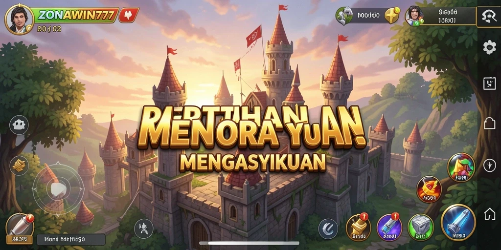 Gameplay menara pertahanan yang seru di ZONAWIN777.