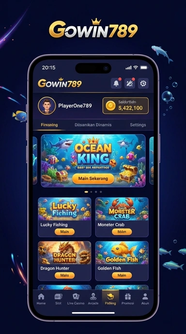 Tampilan antarmuka pengguna di gowin789 yang intuitif.